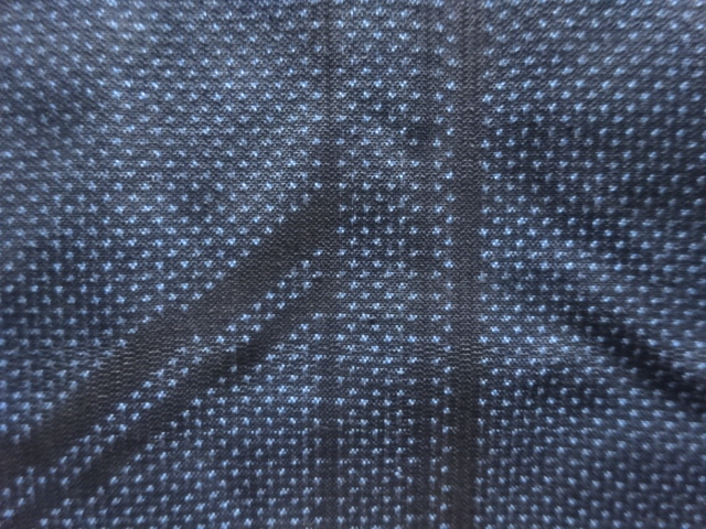 JAPANESE KIMONO / ANTIQUE KIMONO / SILK / DORO OSHIMA TSUMUGI (5 maruki) / WOVEN GEOMETRIC